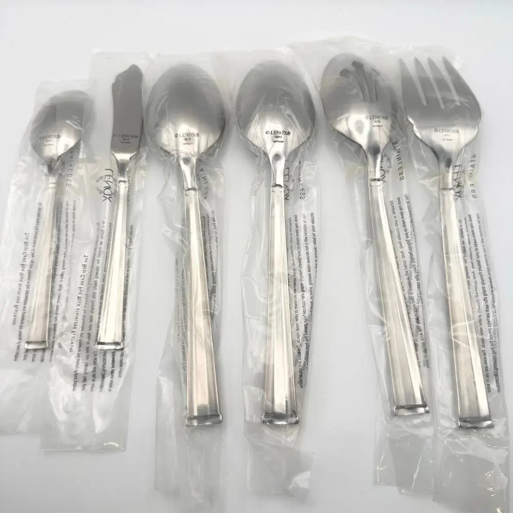 Lenox Stainless 18/10 Vietnam Lanford New Serving Utensil Set Flatware 6 Pieces